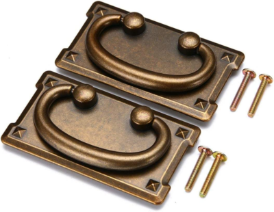2Pcs Antique Bronze Ring Pull Handles Knobs Hardware for Dresser Cabinet  Yellow | eBay