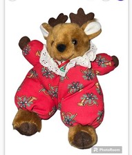 Russ Ruby Reindeer 7" Christmas Plush Red Cloth Puffy Stuffed Animal