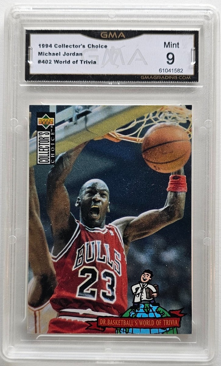 Michael Jordan Collector's Choice World of Trivia Graded GMA 9