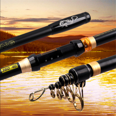 Long Rod Spinner Superhard carbon telescopic long cast spinning rod Casting Weight:100 ...