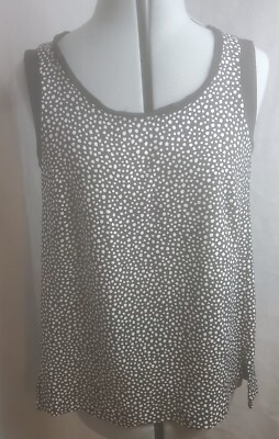 Jones New York Women's Size S Black & White Polka Dot Tank Blouse