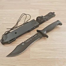 Aitor Oso Fixed Knife 7.25" Stainless Steel Blade Black Checkered Polymer Handle