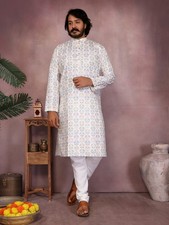 Men  s Kurta Set Pakistani Pyjama Indian Sherwani Style Suit for Wedding Party