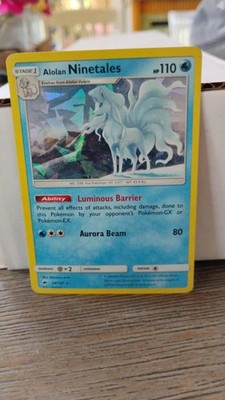 Alolan NINETALES Burning Shadows POKEMON Cracked Ice Holo 2017 Trading Card #28