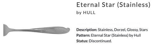 8 Fork Eternal Star Dorzel Stainless by Hull 7 1/4" Taiwan glossy Atomic MCM - Picture 6 of 7