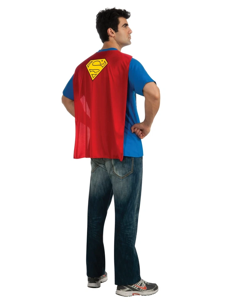 DC Comics Superheroes: Superman Costume T-Shirt With Cape for Adults, Men's L... - Image 2 of 2