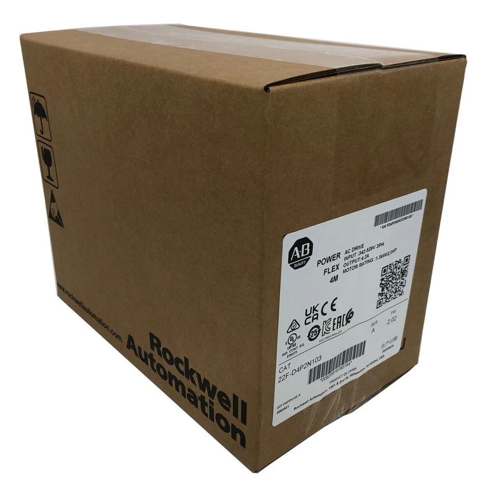 NEW AB 22F-D4P2N103 PowerFlex 4M 1.5 kW (2 HP) AC Drive 22FD4P2N103 US Free Tax - Image 3 of 4