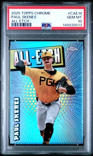144938513 Paul Skenes 2025 Topps Chrome #CAE-18 All-Etch PSA 10
