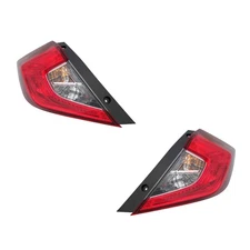 Tail Lights Rear Back Lamps Pair Set for 16-17 Honda Civic Sedan Left & Right