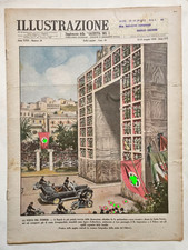 Fascismo Fuhrer Mussolini Hitler Visita Napoli Illustrazione Popolo Maggio 1938