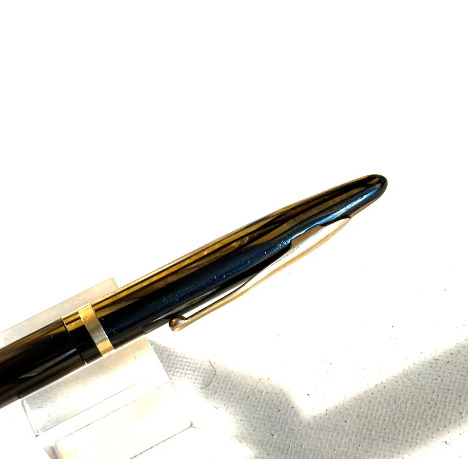 2 Vintage Sheaffer's striated Pencils  c1940s. Green and brown   Each Working - Image 4 of 4