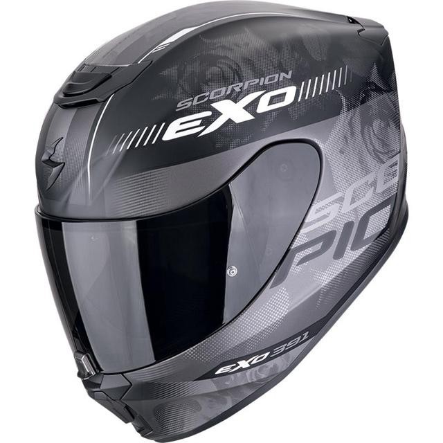 Casque intégral EXO-391 AVA noir et blanc en taille M pour moto route