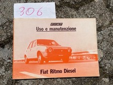 Libretto uso e manutenzione FIAT RITMO DIESEL 03/1982 - Originale