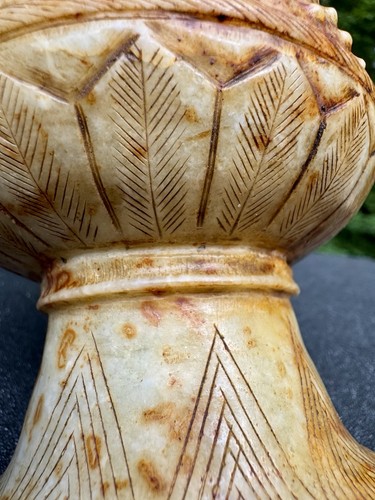 Estate Antique / Vintage Chinese White Jade Vase / Urn - Ming Dynasty Style - 8” - Picture 16 of 24