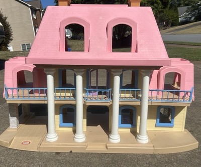 Vintage Little Tikes Grand Mansion Dollhouse Pink Giant Huge House 1990's