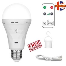 USB-C Rechargeable Light Bulb Remote Control E27 White Bulb-Touch Dimmable