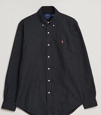 Polo Ralph Lauren Button Down Long Sleeve Oxford Black Size US Med Classic Fit
