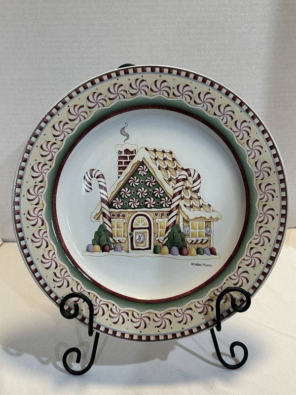 HTF Large Vintage 12.5” Sweet Gingerland Platter Debbie Mumm Design Sakura Heavy