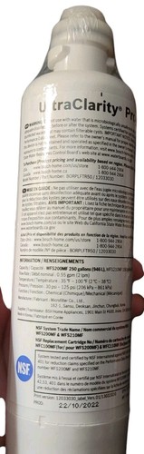 Bosch BORPLFTR50 Ultra Clarity Pro Refrigerator Water Filter NEW Sealed - Picture 2 of 23