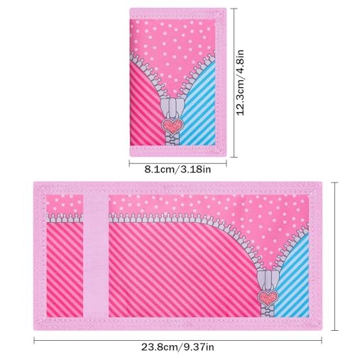 Kids Wallet for Girls, RFID Trifold Canvas Outdoor Sports Wallet for Teen LZP - Picture 4 of 7