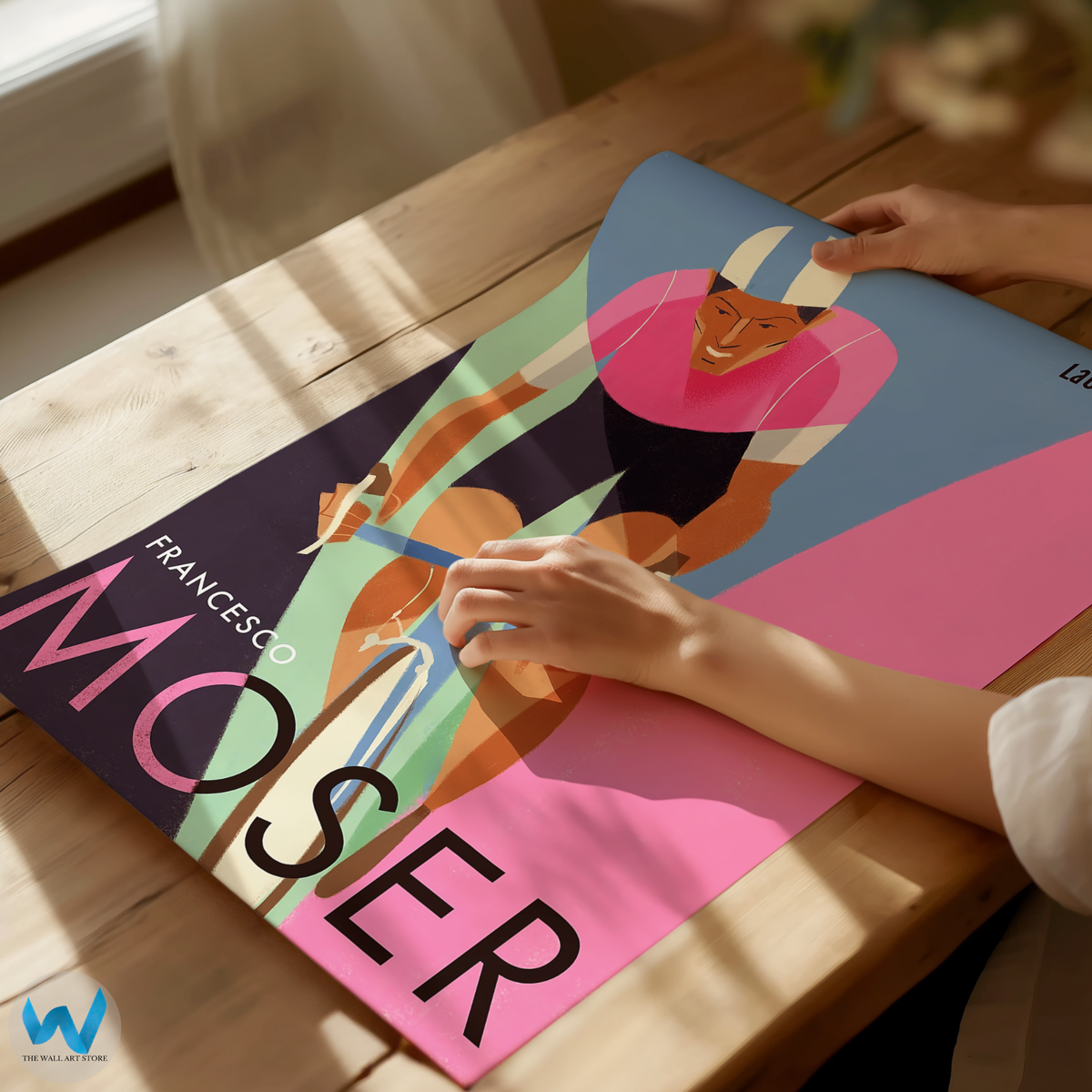 Affiche Cyclisme Francesco Moser – La Gazzetta – Plusieurs Tailles – Poster Mural Art