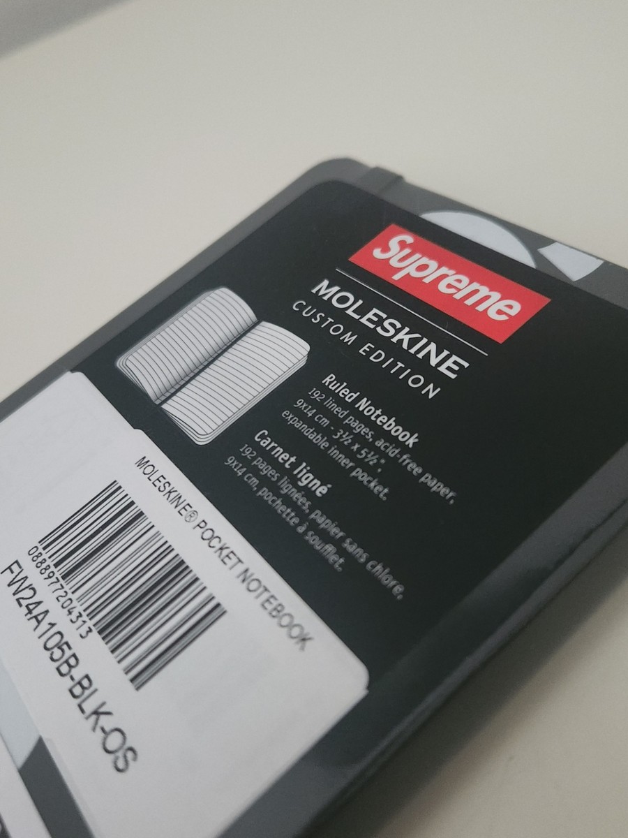 FW24 Supreme Moleskine Pocket notebook note pad book diaries