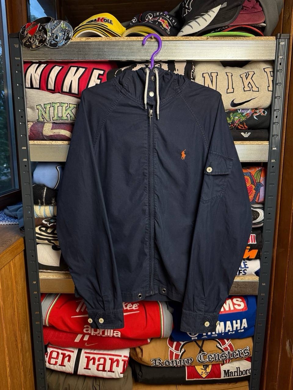 Giacca Polo Ralph Lauren Vintage Uomo Media Zip Harrington Pony Logo