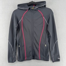 Marmot Jacket Full Zip Hoodie Womens XS Black Zipper Pockets Outdoor Thumb Holes