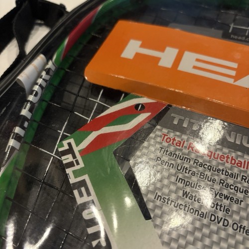 Head Ti Fury Racquetball Set - Racket, Balls, Goggles, 3 7/8” Grip, 210 Grams - Picture 2 of 5