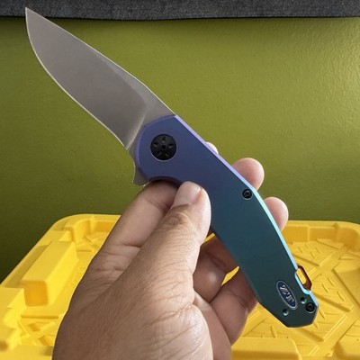 Discontinued Zero Tolerance ZT0220 Anso S35VN TI Flipper Modded Ano