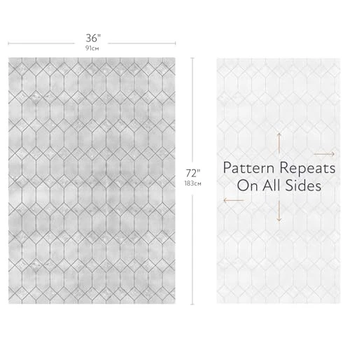  | Película de privacidad para ventanas con patrón de vidrio texturizado con plomo | Inglés no antiguo Foto 4 de 4