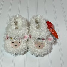 Wonder Nation Size 6 White Fuzzy Lamb Baby Shoes NWT