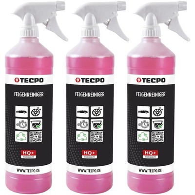 TECPO FELGENREINIGER-SPRAY 3L ALUFELGEN STAHLFELGEN SPEZIAL REINIGER STARK SAUER