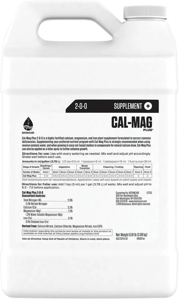Fortified Cal-Mag Plus Plant Supplement for Soil, Coco & Hydroponics - 128 oz - Изображение 4 из 4