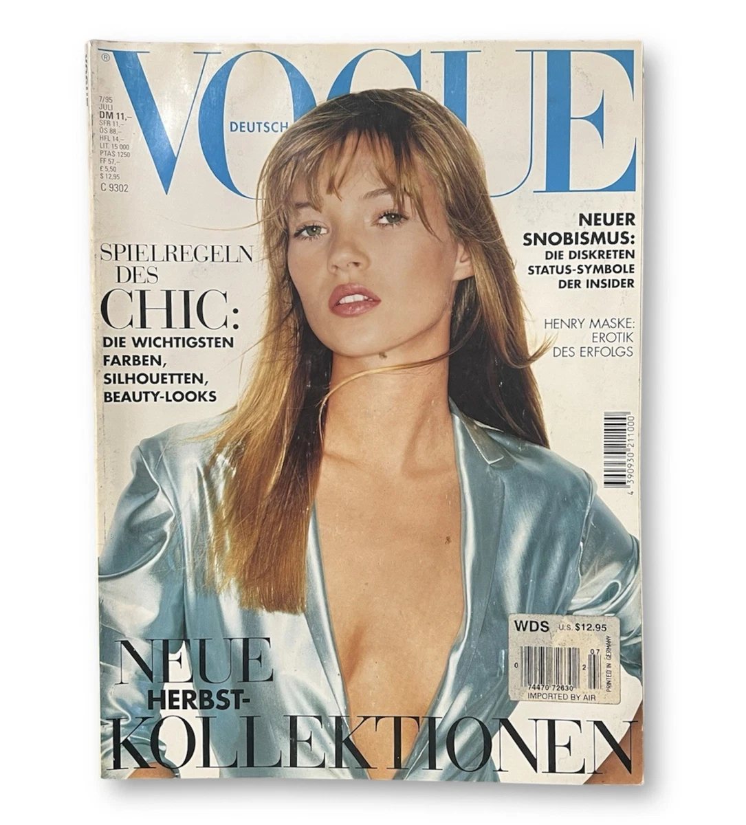 Vogue Deutsch July 1995 Kate Moss German Vintage Fashion Magazine
