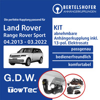 für Land Rover Range Rover Sport II Typ L494 13-22 AHK Abn +13Pol Sp. E-Satz TOP