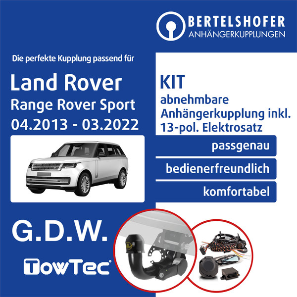 für Land Rover Range Rover Sport II Typ L494 13-22 AHK Abn +13Pol Sp. E-Satz TOP-image