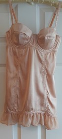 AGENT PROVOCATEUR RARE SEXY 90% PEACH SILK JILLY SLIP SIZE 34B BNWT NO SUSPENDER