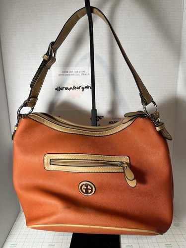 Gianni Bernini Orange Tote Handbag - Picture 2 of 5