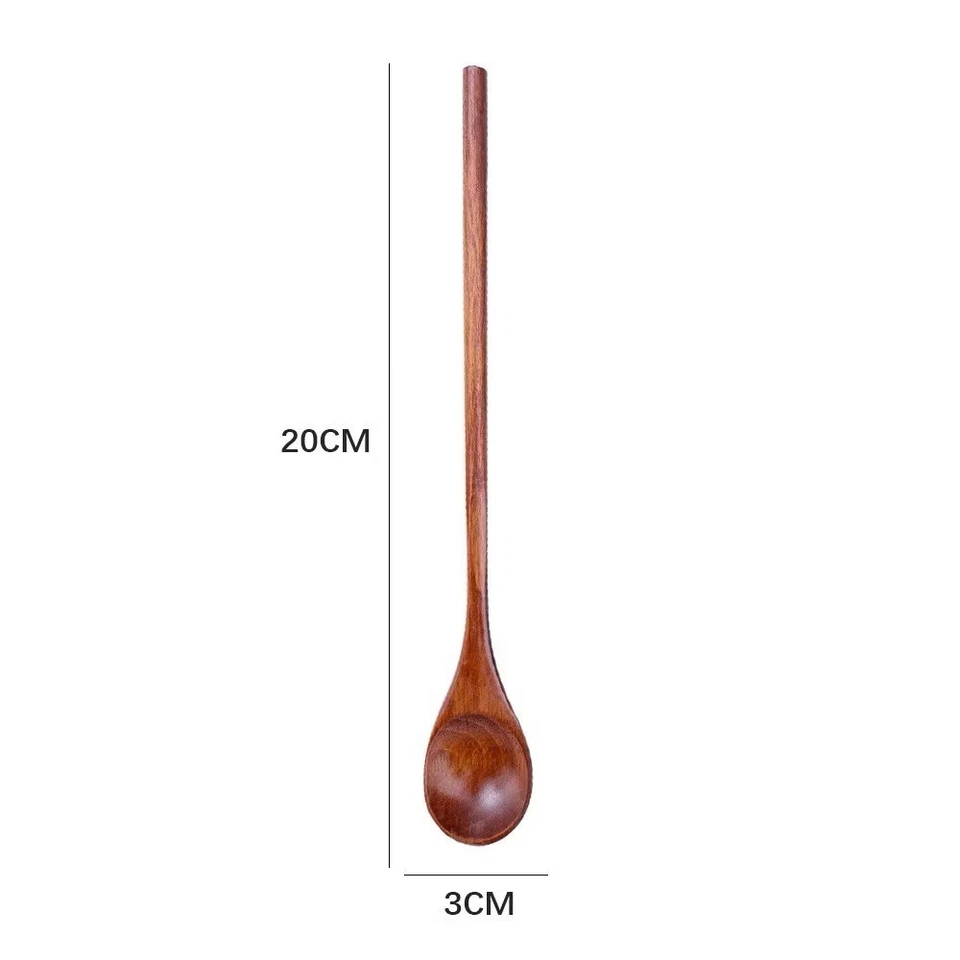 3x Long Handle Wooden Spoon - Handmade Rustic Soup/Cooking Utensils - Image 2 of 2