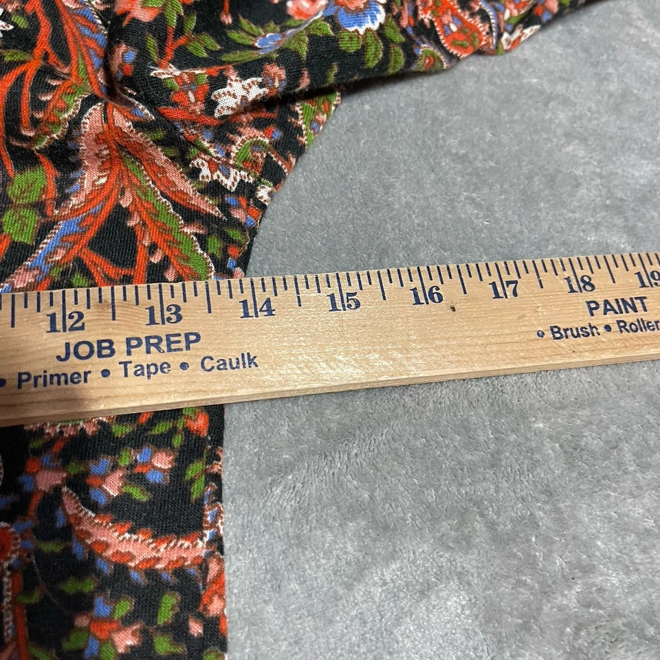 Camisa True Vintage Mujer Pequeña Estampado Paisley Hippie Cuello Daga Psicodélica Foto 3 de 4