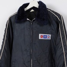 Vintage 70s 80s Ac Delco Racing Jacket Full Zip Sherpa Collar Patch GM Mechanic