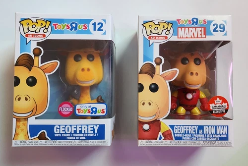 Brand New - Toys R Us Bundle -Funko Pop!- Geoffrey #12 & Geoffrey Iron Man #29