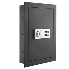 In-Wall Safe with Electronic Keypad and 2 Manual Override Keys - Protect Mone...