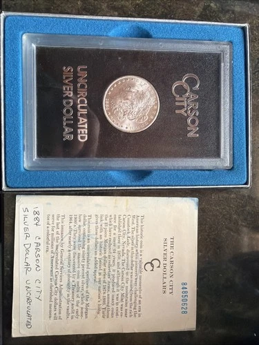 CARSON CITY UNCIRCULATED SILVER DOLLAR 1884