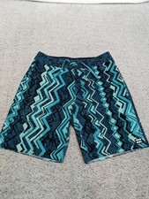 Billabong Recycler Sundays Pro Board Shorts Teal Aztec Print Size 25 Youth
