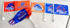 Lot of 6 Boise State Broncos Car Truck SUV Window Team Flags BSU Rico Wincraft