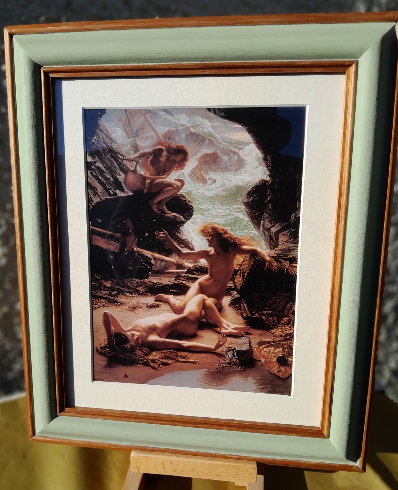The Cave of the Storm Nymphs Copy Print by Sir Edward Poynter in Upcycled Frame