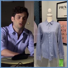 SCREEN WORN Dan Humphrey Penn Badgley Barney’s NYC Dress Shirt M Gossip Girl