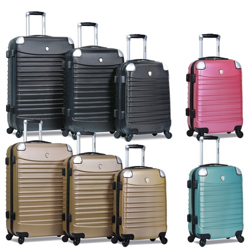 Dejuno Impact Hardside 3Piece Spinner Luggage Set eBay